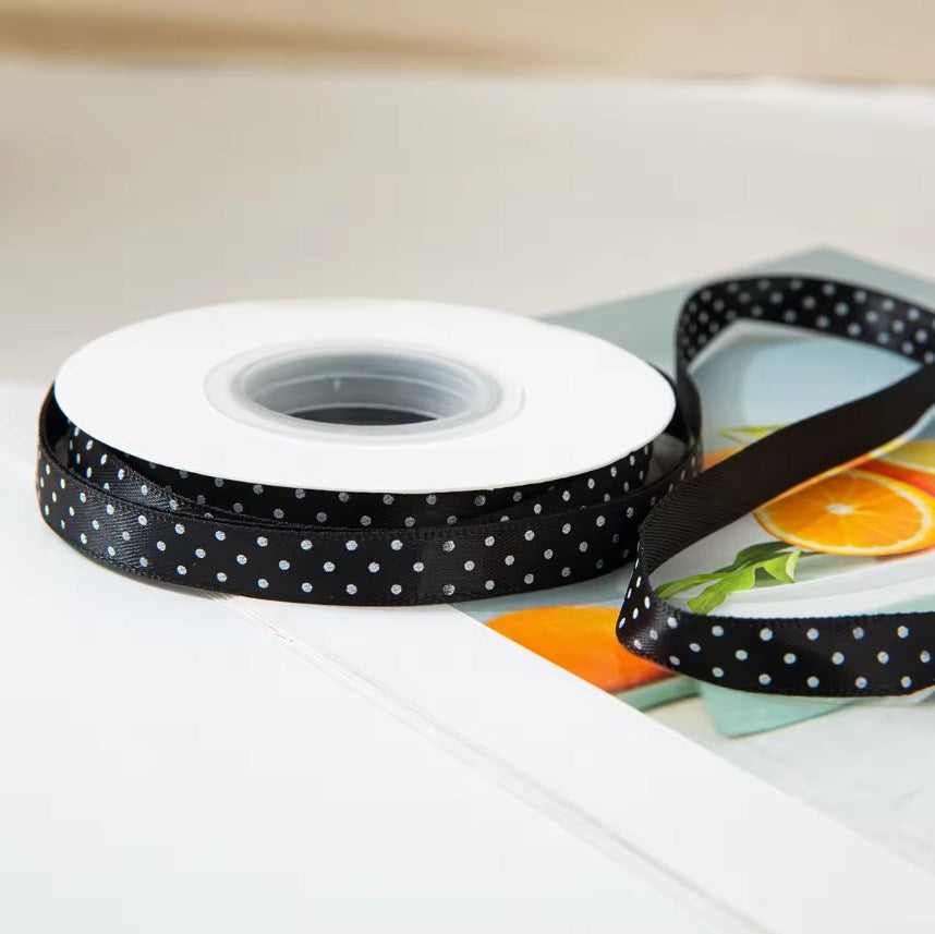 100/25 Yards/1Roll 2.5cm Polka Dot Ribbon - Colorful perfect for any special occasion, especially Child