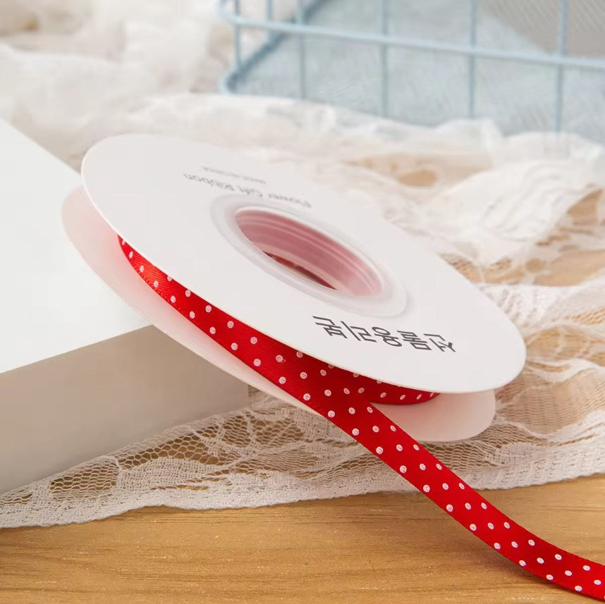 100/25 Yards/1Roll 2.5cm Polka Dot Ribbon - Colorful perfect for any special occasion, especially Child