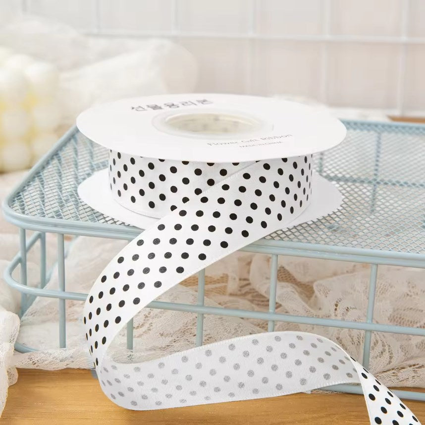 100/25 Yards/1Roll 2.5cm Polka Dot Ribbon - Colorful perfect for any special occasion, especially Child