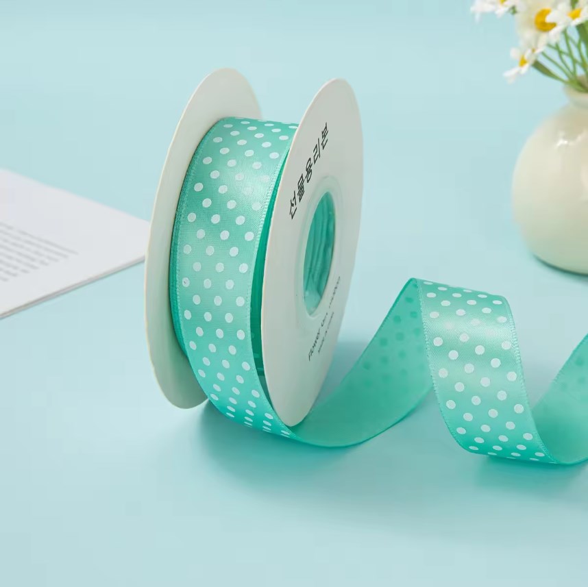 100/25 Yards/1Roll 2.5cm Polka Dot Ribbon - Colorful perfect for any special occasion, especially Child