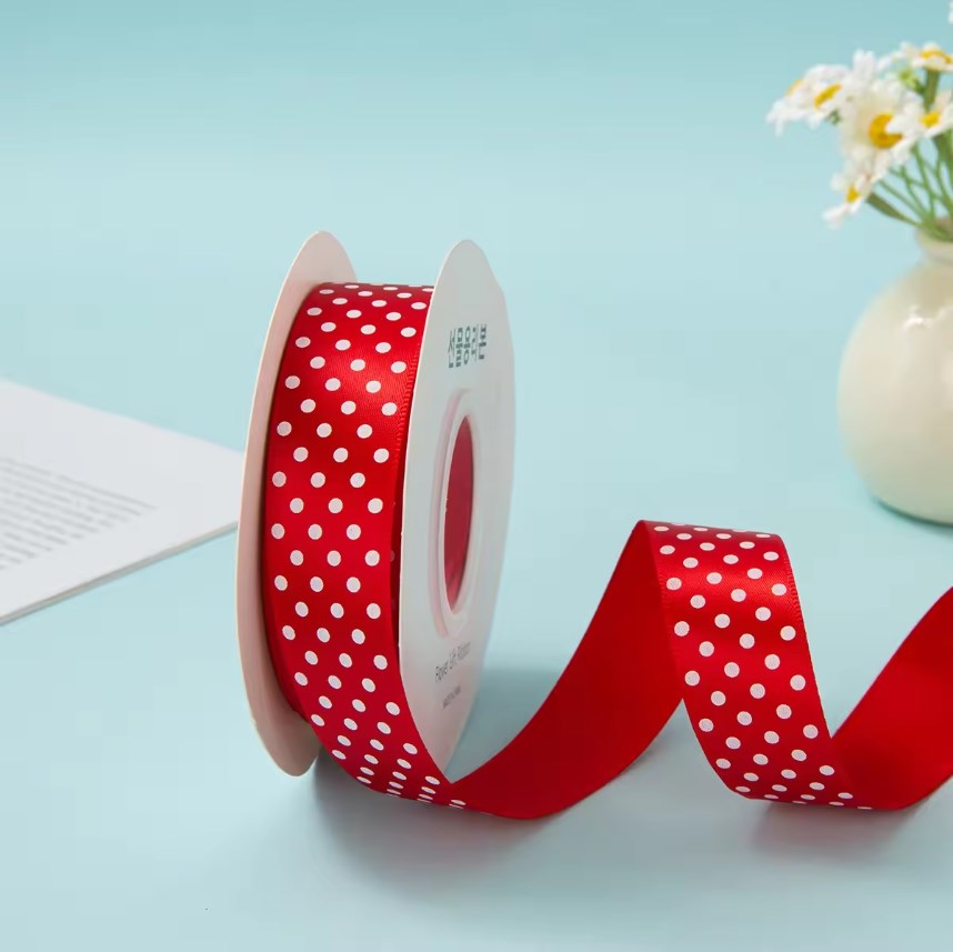 100/25 Yards/1Roll 2.5cm Polka Dot Ribbon - Colorful perfect for any special occasion, especially Child