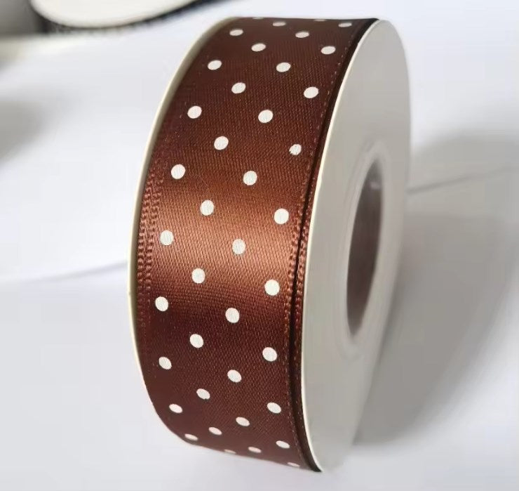 100/25 Yards/1Roll 2.5cm Polka Dot Ribbon - Colorful perfect for any special occasion, especially Child