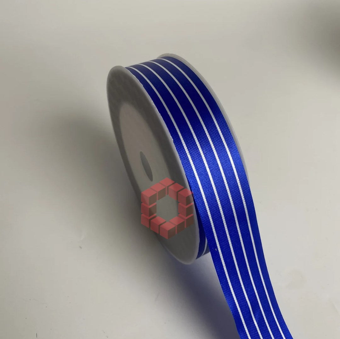 [3cm x 50 Yards] Striped Ribbon | Gift Wrapping Ribbon for Flowers, Bouquets, Packaging Supplies