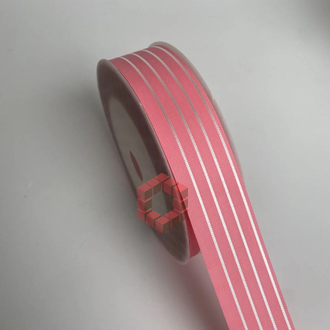 [3cm x 50 Yards] Striped Ribbon | Gift Wrapping Ribbon for Flowers, Bouquets, Packaging Supplies