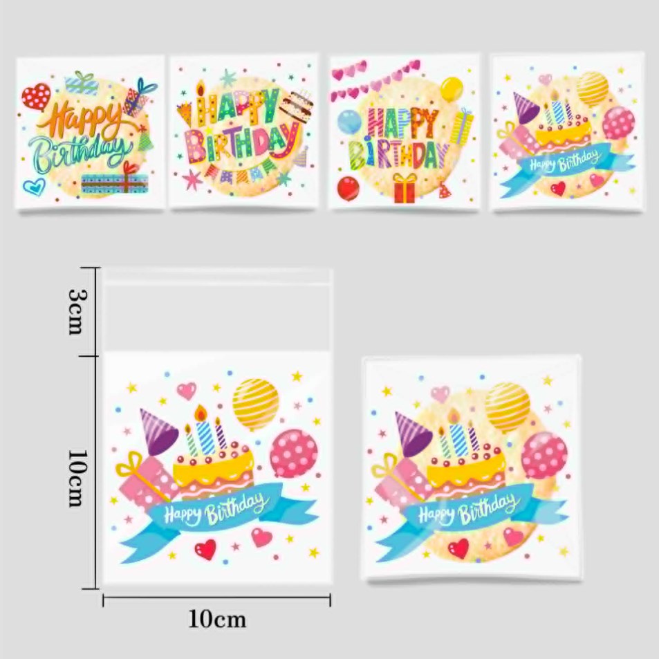 100 PCS Biscuit Cookies and Candies Food Packaging Plastic Bags