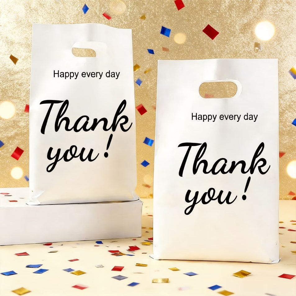 50pcs Thank You Gift Bags | Party Favor Bags, Appreciation Gift Bags, Mother's Day & Father's Day Gi