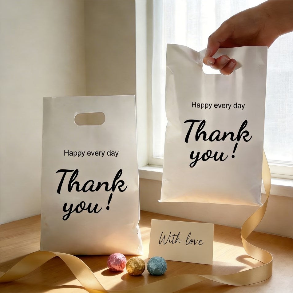 50pcs Thank You Gift Bags | Party Favor Bags, Appreciation Gift Bags, Mother's Day & Father's Day Gi