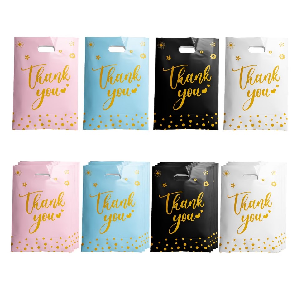 50pcs Thank You Gift Bags | Party Favor Bags, Appreciation Gift Bags, Mother's Day & Father's Day Gi
