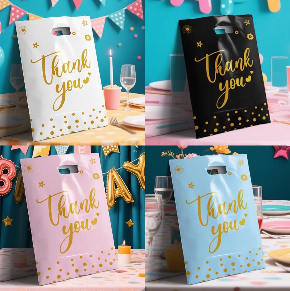 50pcs Thank You Gift Bags | Party Favor Bags, Appreciation Gift Bags, Mother's Day & Father's Day Gi