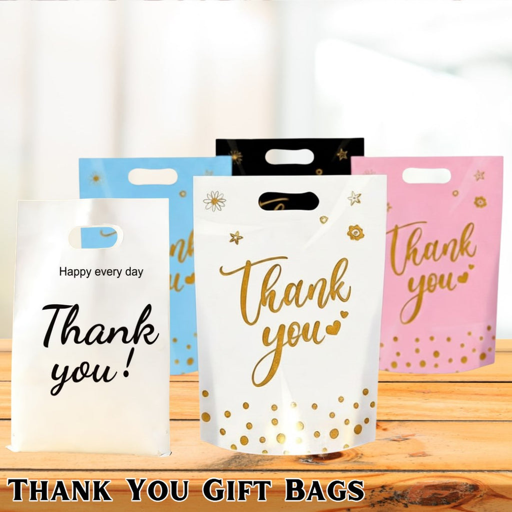 50pcs Thank You Gift Bags | Party Favor Bags, Appreciation Gift Bags, Mother's Day & Father's Day Gi