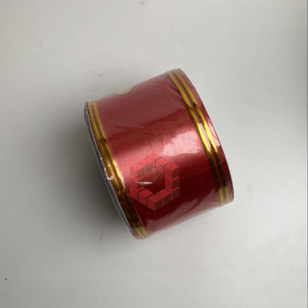50yards | Plastic Ribbon with Double Gold Edges | Decorative Gift Wrapping Ribbon for Flower Arrang.
