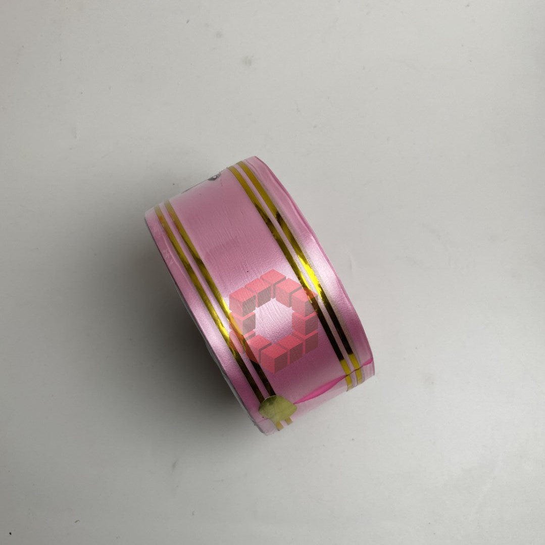 50yards | Plastic Ribbon with Double Gold Edges | Decorative Gift Wrapping Ribbon for Flower Arrang.
