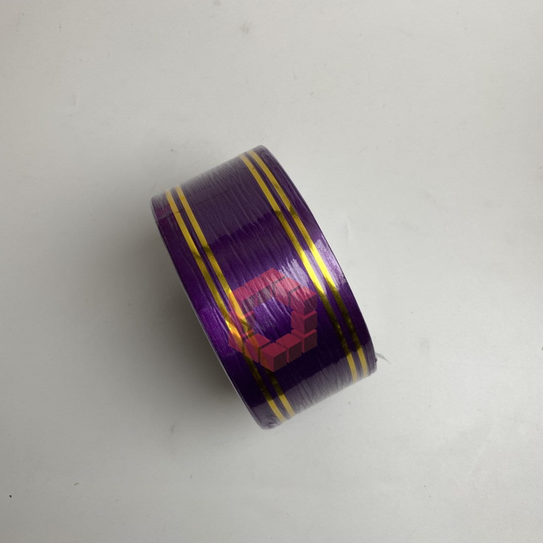 50yards | Plastic Ribbon with Double Gold Edges | Decorative Gift Wrapping Ribbon for Flower Arrang.