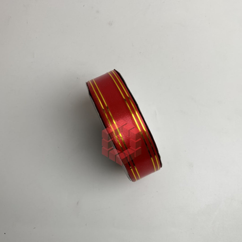 50yards | Plastic Ribbon with Double Gold Edges | Decorative Gift Wrapping Ribbon for Flower Arrang.