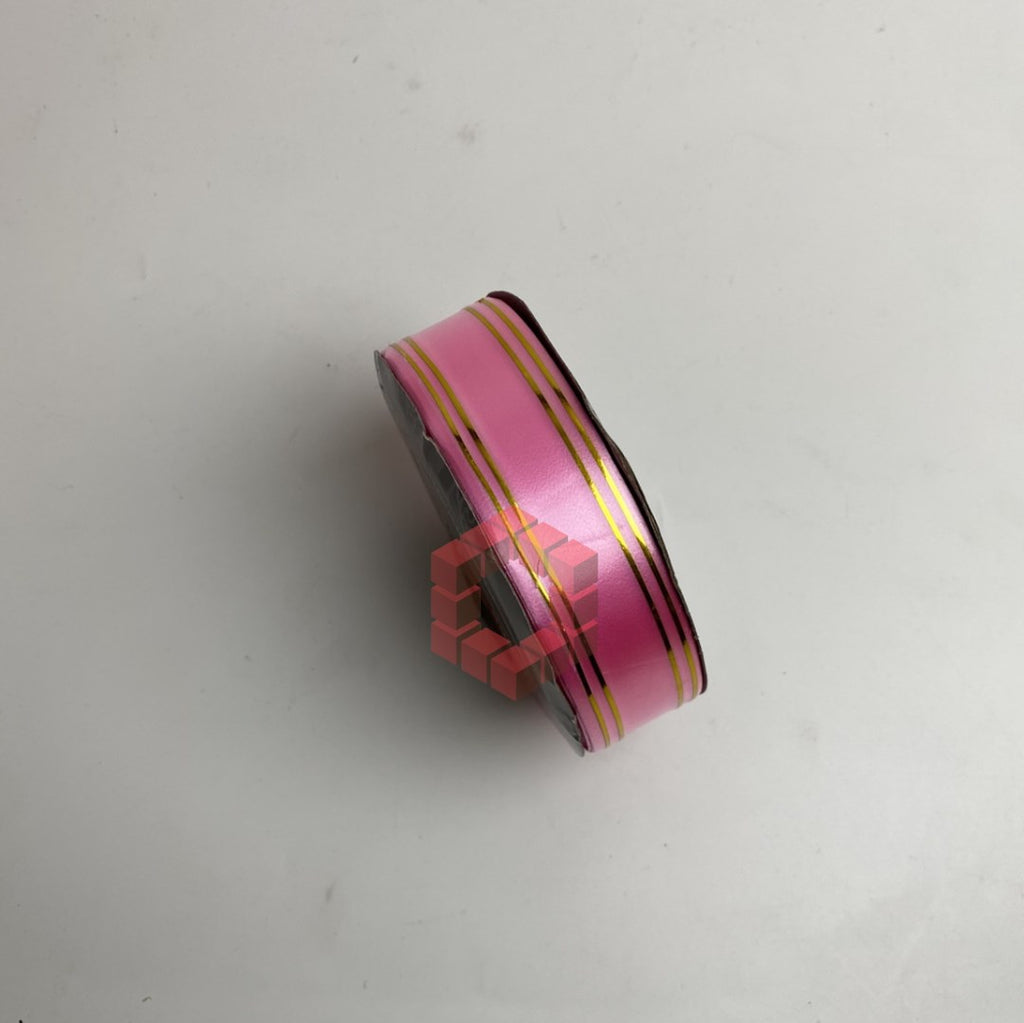 50yards | Plastic Ribbon with Double Gold Edges | Decorative Gift Wrapping Ribbon for Flower Arrang.