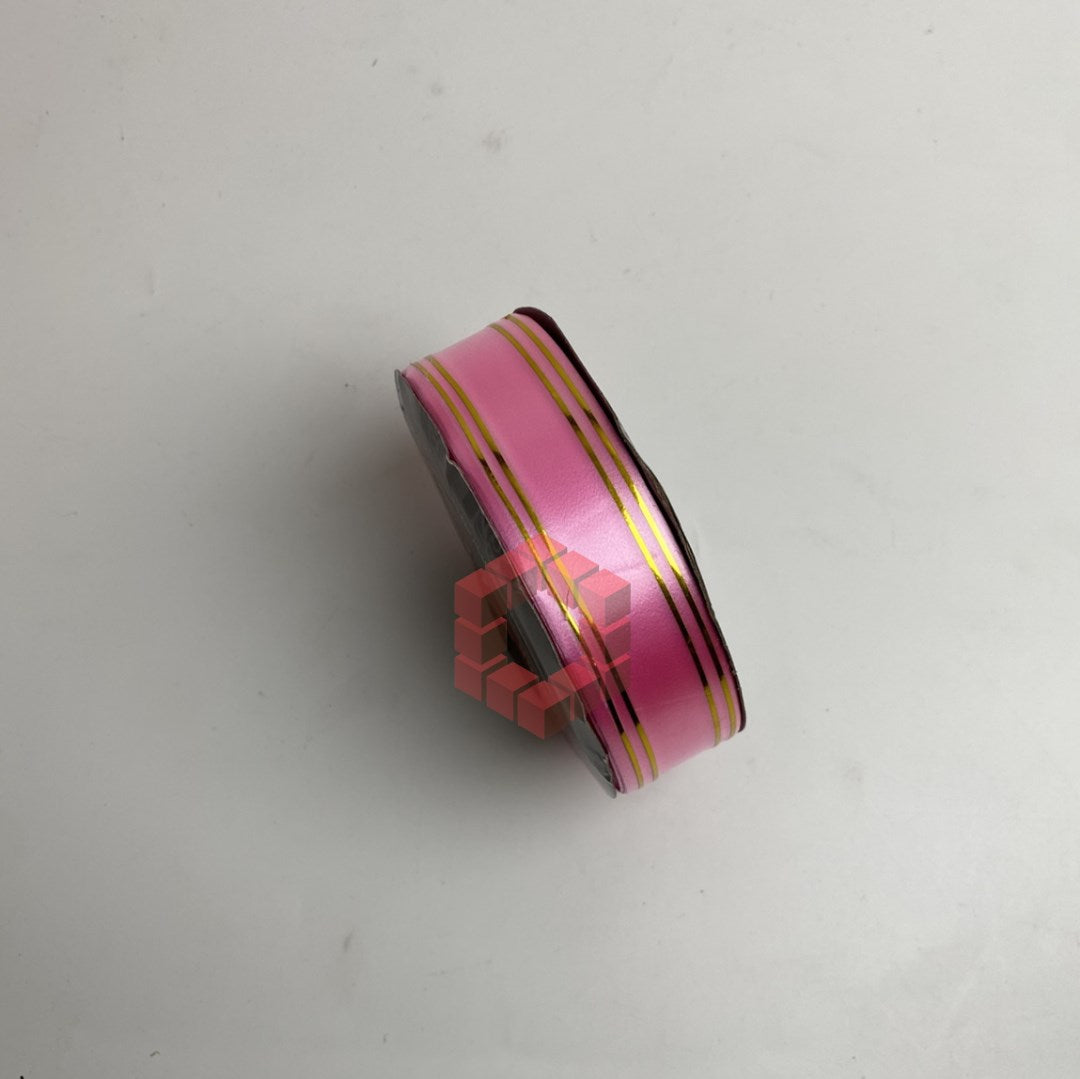 50yards | Plastic Ribbon with Double Gold Edges | Decorative Gift Wrapping Ribbon for Flower Arrang.