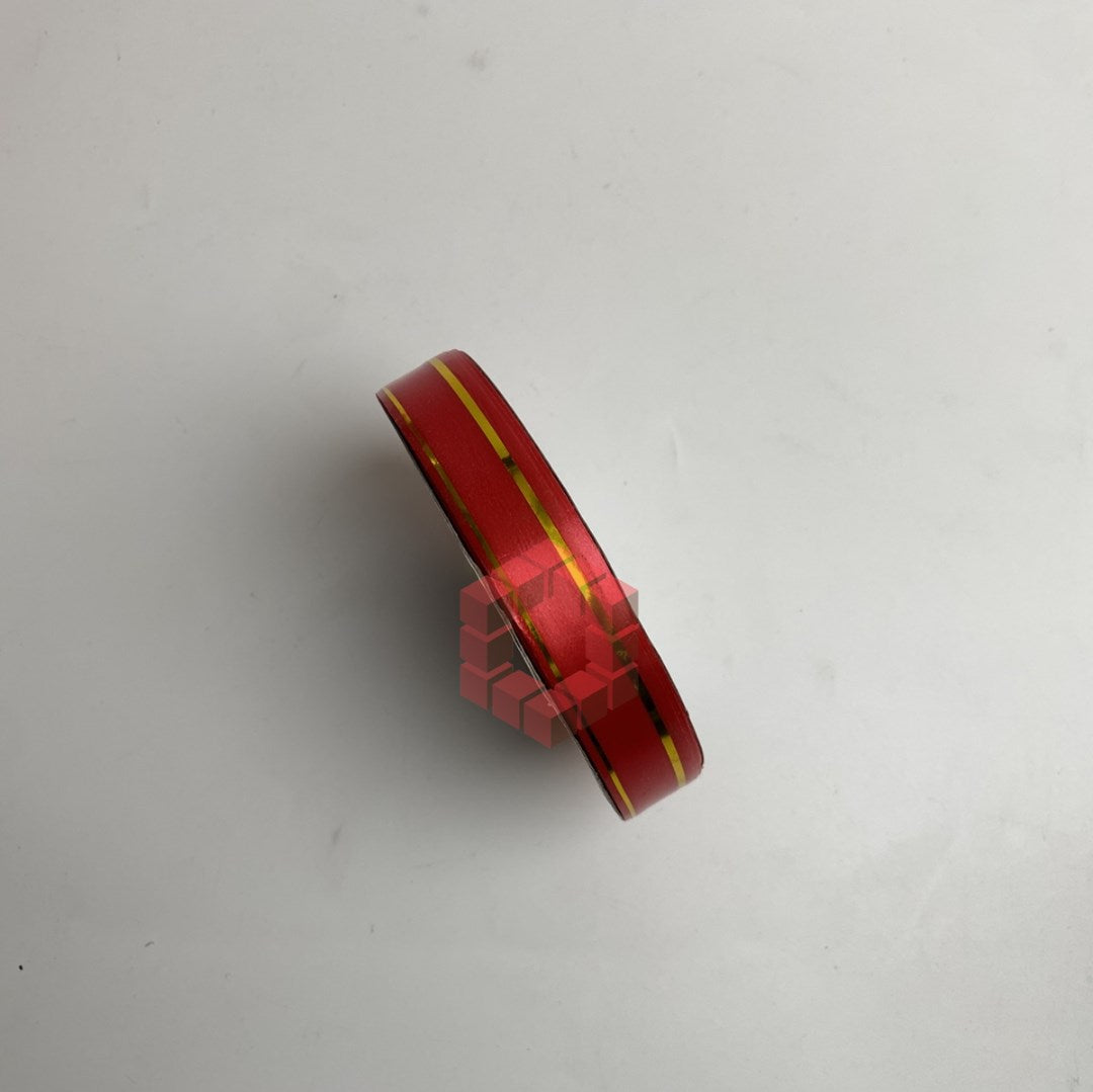 50yards | Plastic Ribbon with Double Gold Edges | Decorative Gift Wrapping Ribbon for Flower Arrang.
