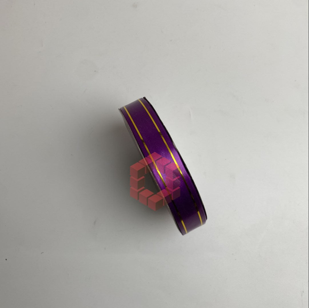 50yards | Plastic Ribbon with Double Gold Edges | Decorative Gift Wrapping Ribbon for Flower Arrang.