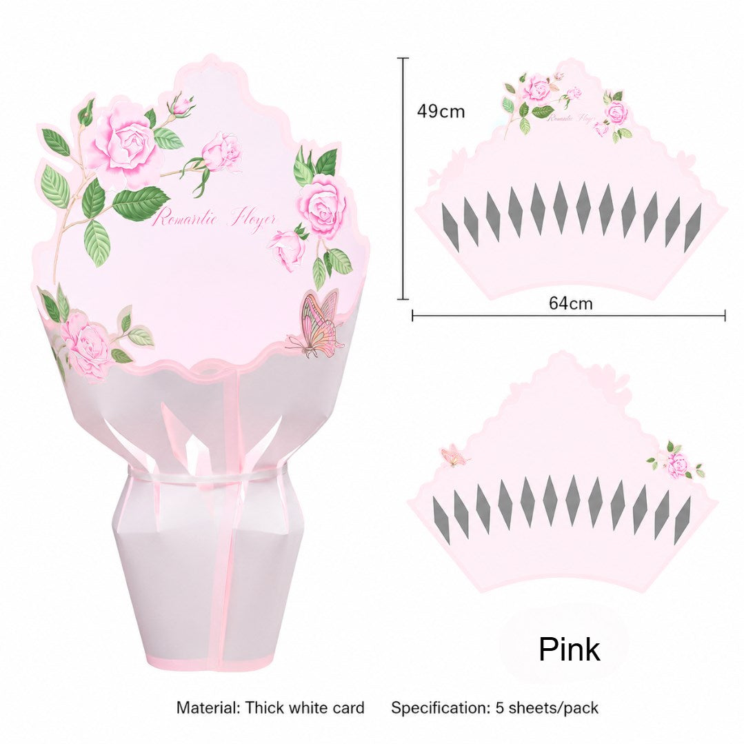 5pcs/pack Meteor Shower Fragrance Floral Bouquet Wrapping Paper | Elegant Flower Bouquet Packaging