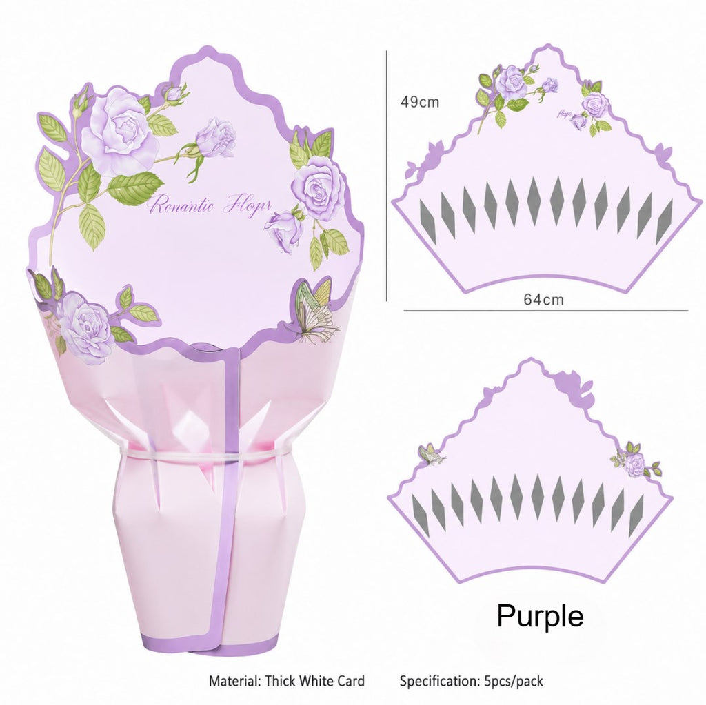 5pcs/pack Meteor Shower Fragrance Floral Bouquet Wrapping Paper | Elegant Flower Bouquet Packaging