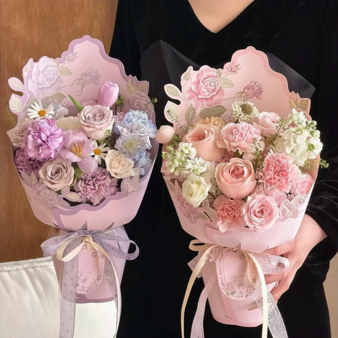 5pcs/pack Meteor Shower Fragrance Floral Bouquet Wrapping Paper | Elegant Flower Bouquet Packaging