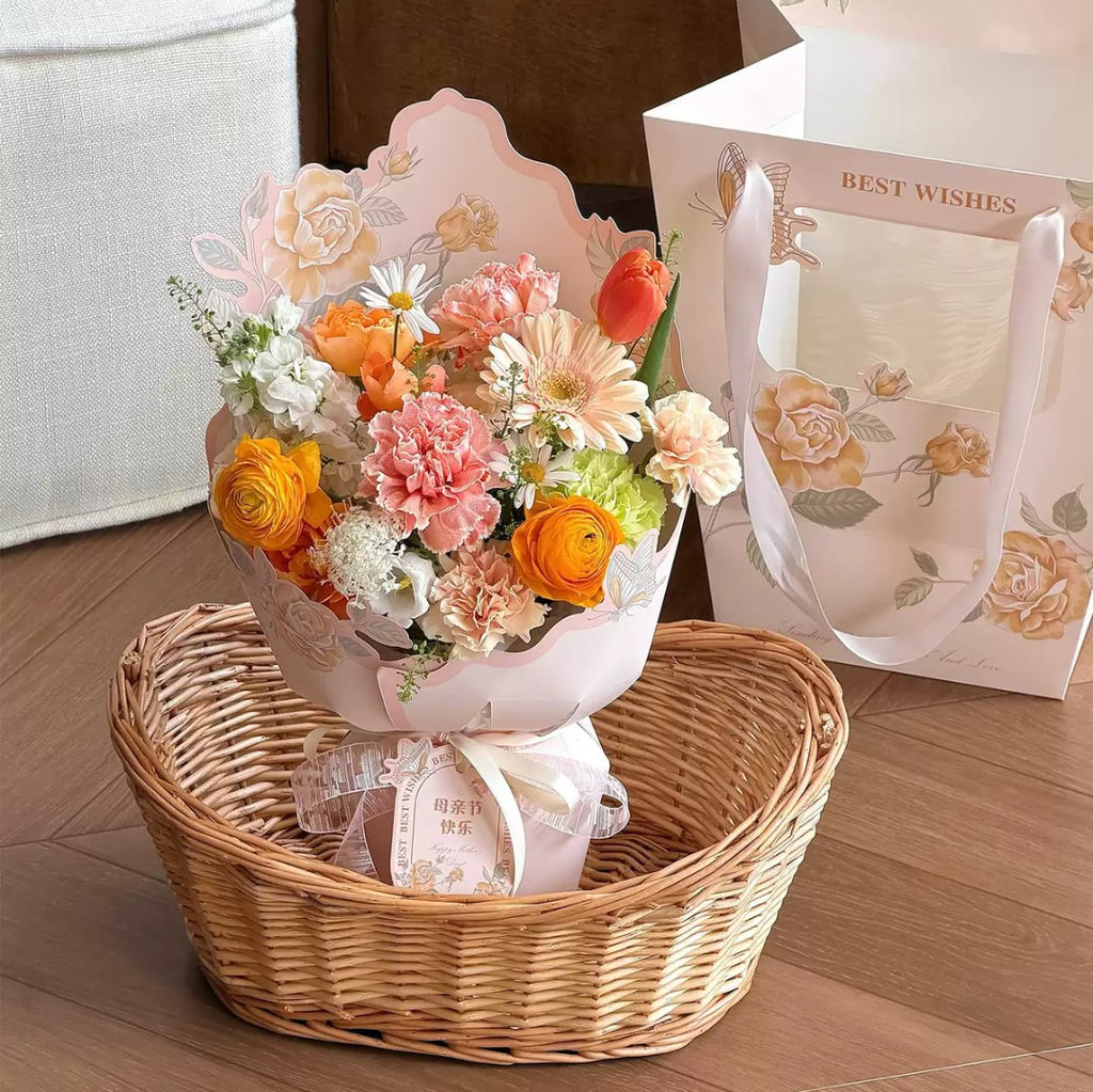5pcs/pack Meteor Shower Fragrance Floral Bouquet Wrapping Paper | Elegant Flower Bouquet Packaging