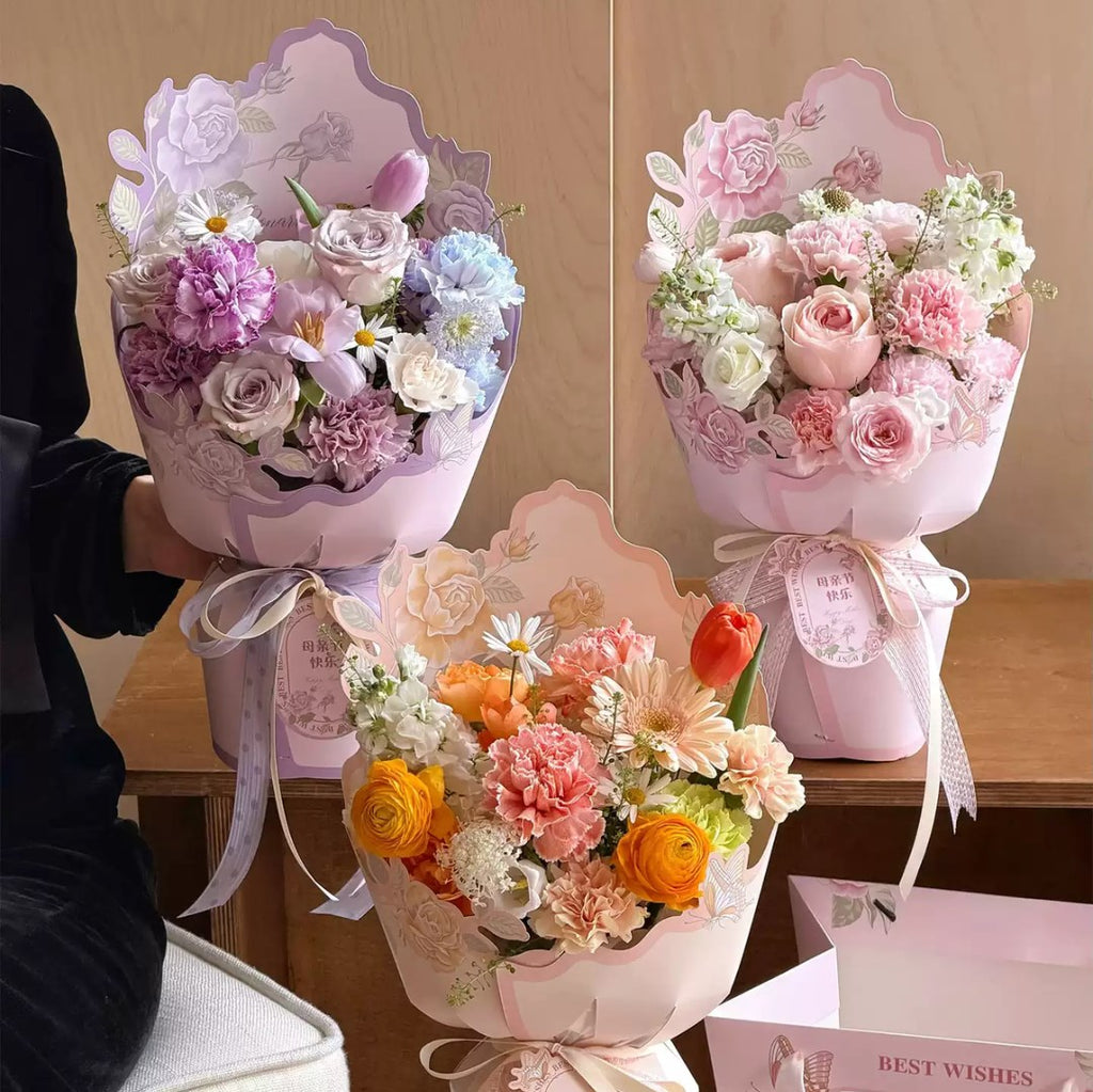 5pcs/pack Meteor Shower Fragrance Floral Bouquet Wrapping Paper | Elegant Flower Bouquet Packaging
