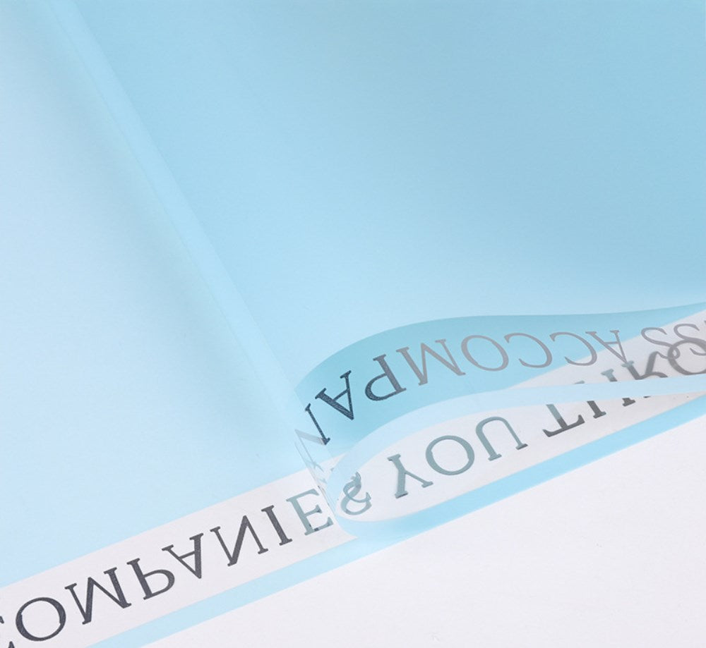 20pcs | Silver Stamping Edged Luxury Flower Wrapping Paper – Waterproof OPP Florist Bouquet Wrapping
