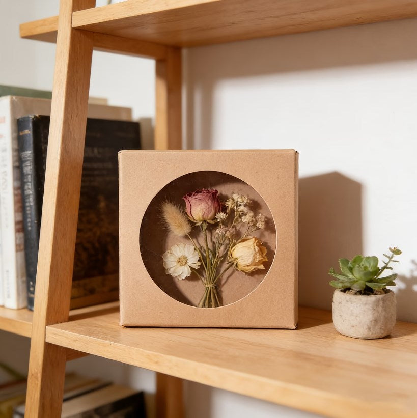 50pcs Kraft Paper Coaster Packaging Box 10×10×1cm | Square Gift Box for Coasters, Crafts, Souvenirs