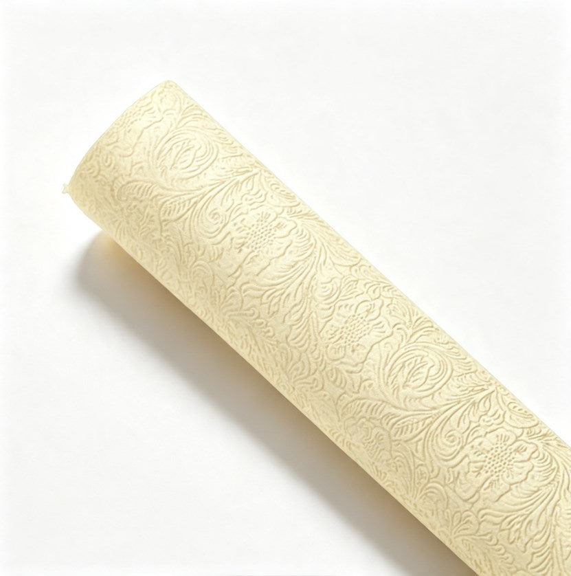 20 Sheets Embossed Flower Wrapping Paper | Premium Polyester Non-Woven Floral Bouquet Gift Wrap, DIY