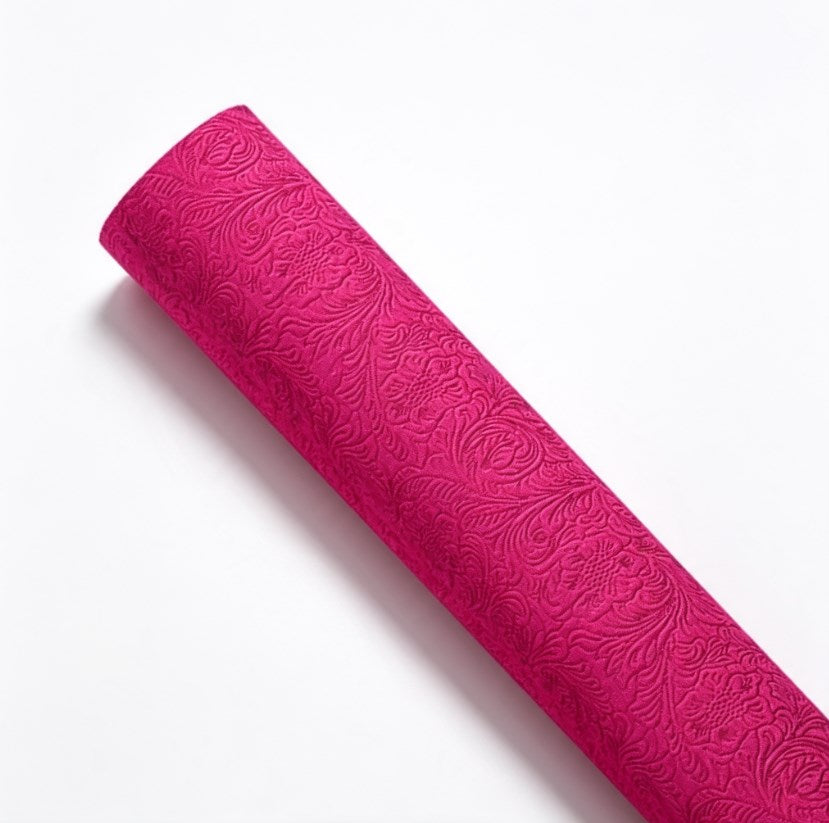 20 Sheets Embossed Flower Wrapping Paper | Premium Polyester Non-Woven Floral Bouquet Gift Wrap, DIY