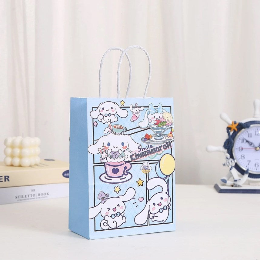 12pcs Sanrio Gift Bags Party Favor Bags | Cartoon Character Gift Tote Bags | Cute Gift Wrapping