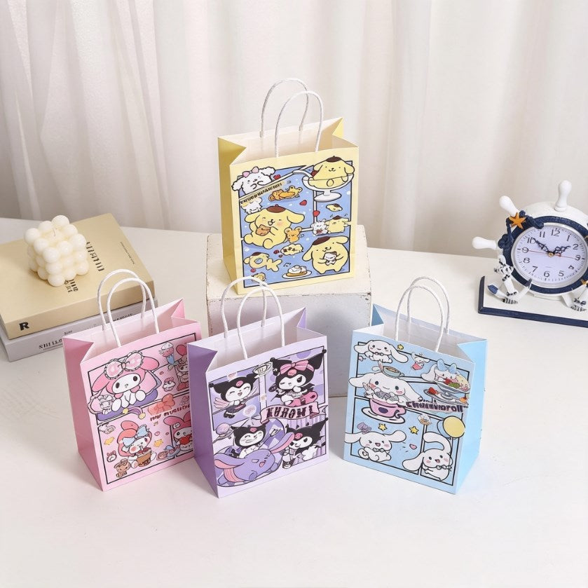 12pcs Sanrio Gift Bags Party Favor Bags | Cartoon Character Gift Tote Bags | Cute Gift Wrapping