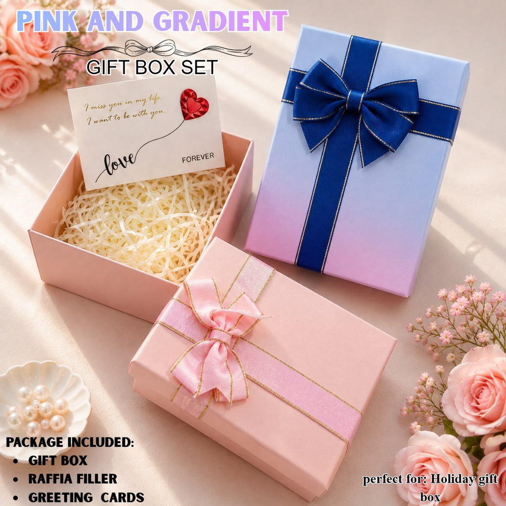 Premium Cross-Border Gift Box SET with Lid | Creative Holiday Gift Box with shredded and cards
