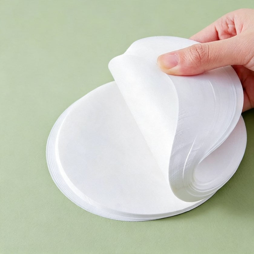500pcs 13cm | Leak-Proof Cup Sealing Paper | Anti-Overflow Paper Mat for Milk Tea, Coffee & Takeaway