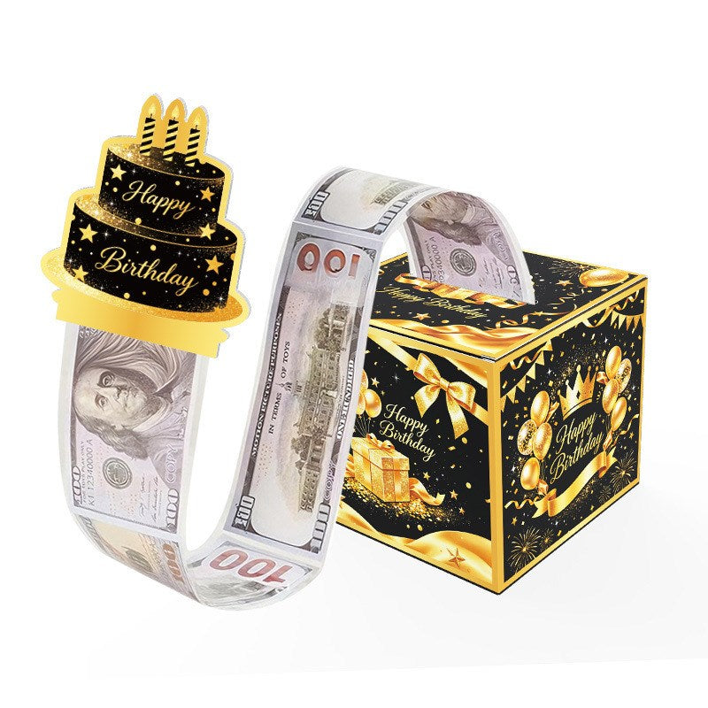 Birthday Money Pulling Gift Box Set Surprise Cash Gift Box Birthday Party Gift for Men Women