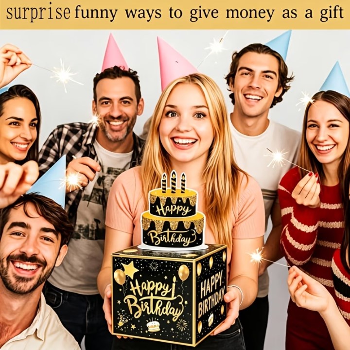 Birthday Money Pulling Gift Box Set Surprise Cash Gift Box Birthday Party Gift for Men Women