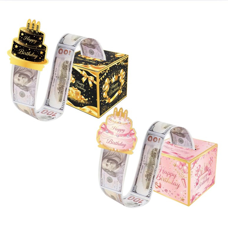 Birthday Money Pulling Gift Box Set Surprise Cash Gift Box Birthday Party Gift for Men Women