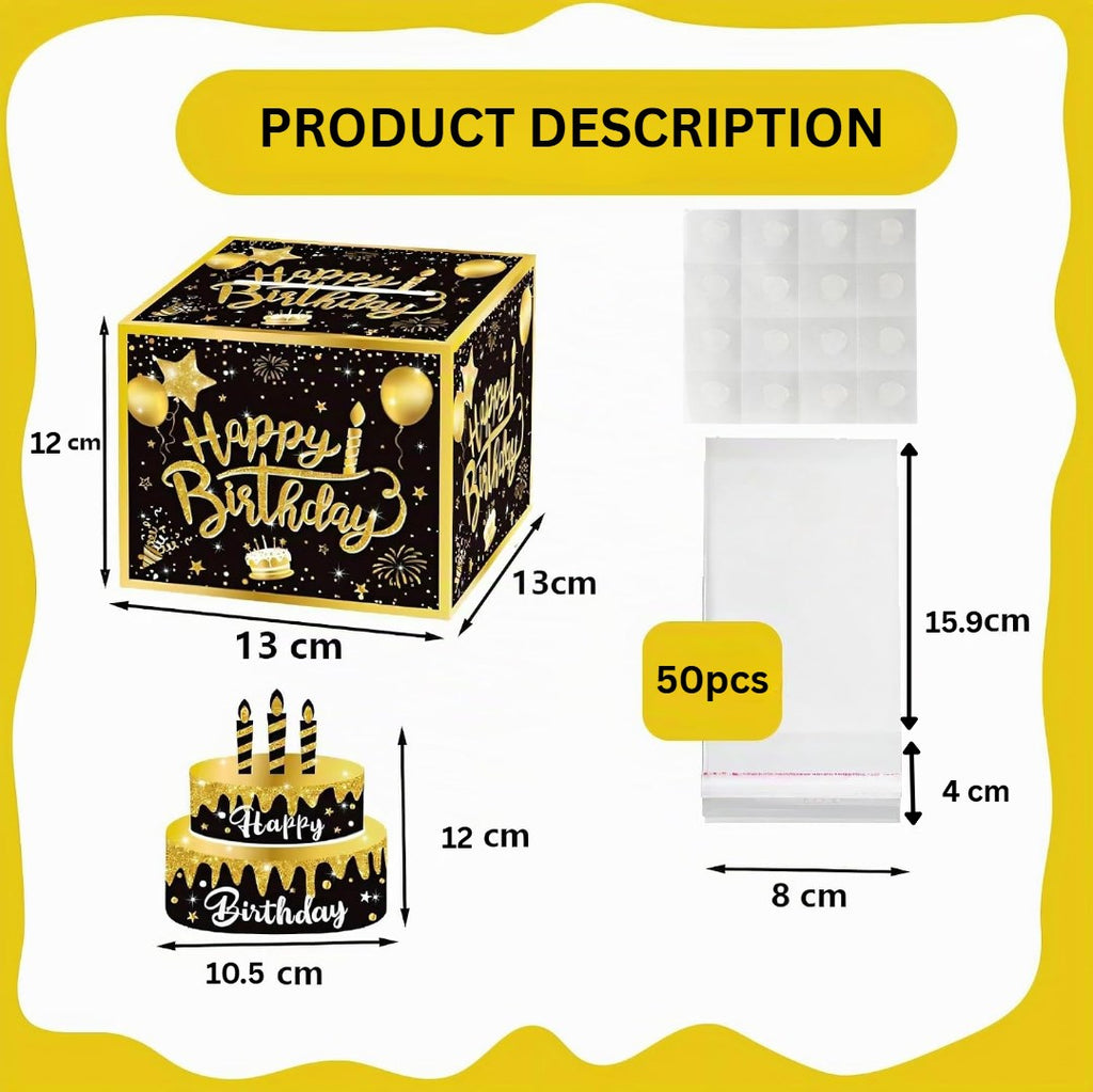 Birthday Money Pulling Gift Box Set Surprise Cash Gift Box Birthday Party Gift for Men Women