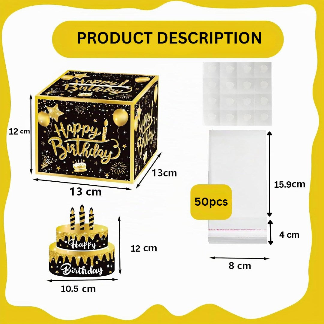 Birthday Money Pulling Gift Box Set Surprise Cash Gift Box Birthday Party Gift for Men Women