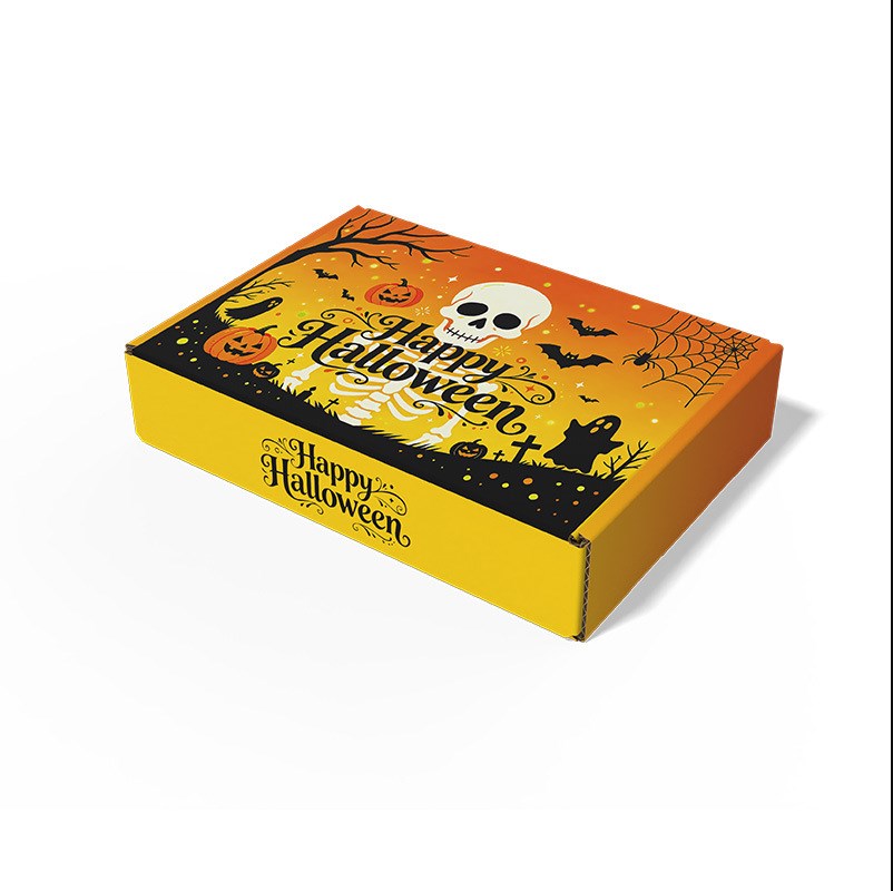 4pcs Halloween Mailer Box Random Design Candy Snack Gift Box Treat Packaging Halloween Party