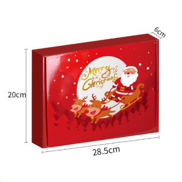 Corrugated Christmas Box Packaging Box Set, Glossy Laminated for Gifts, Luxury Gifting