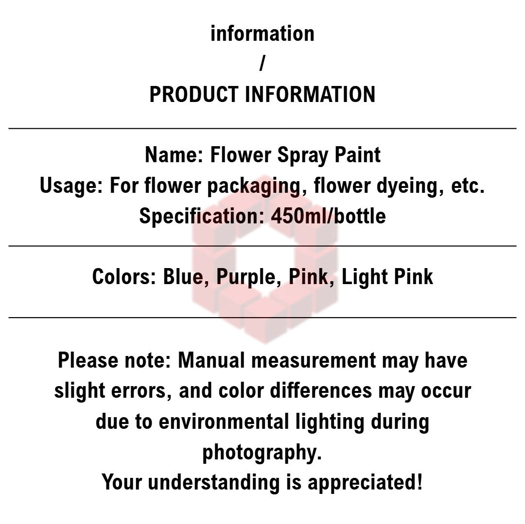 Flower Spray Paint 450ml | Magic Color Change Dye Spray Quick Dry for DIY Art & Floral Decoration
