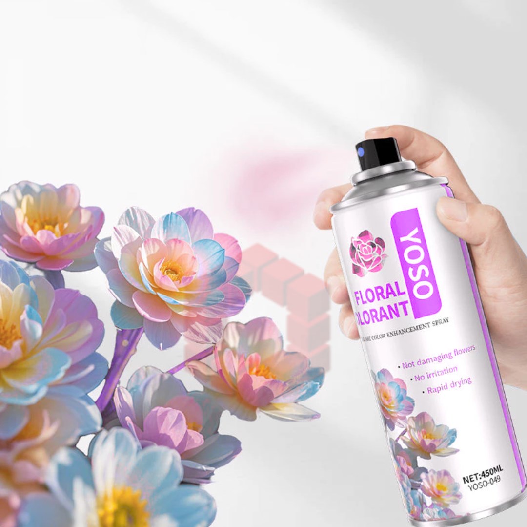 Flower Spray Paint 450ml | Magic Color Change Dye Spray Quick Dry for DIY Art & Floral Decoration