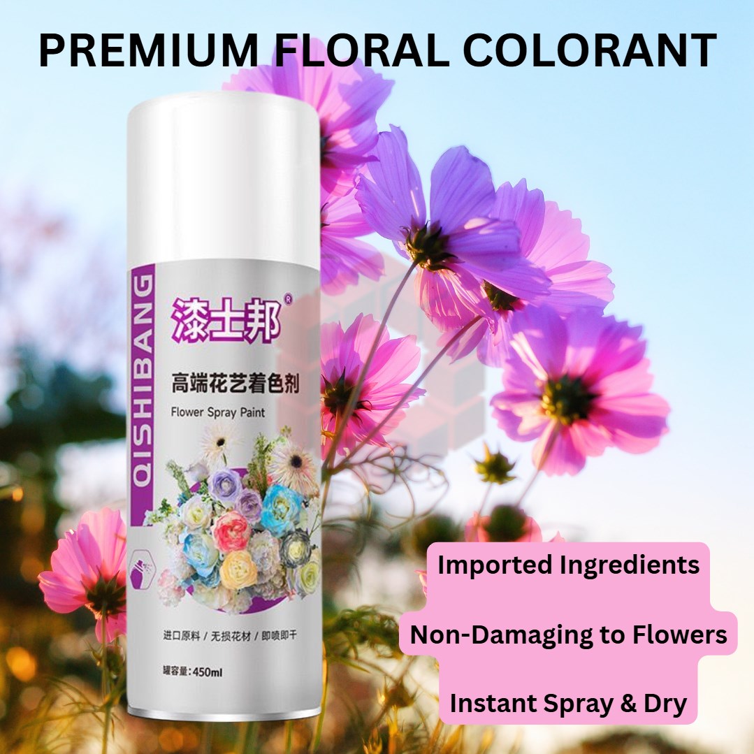 Flower Spray Paint 450ml | Magic Color Change Dye Spray Quick Dry for DIY Art & Floral Decoration