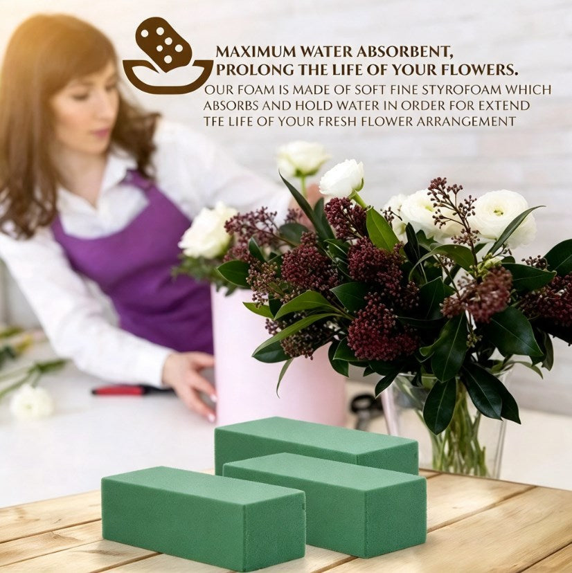 1 Box Floral Foam | 40 Bricks per Box | Green Foam for Fresh & Artificial Flower Bouquet Arrangement