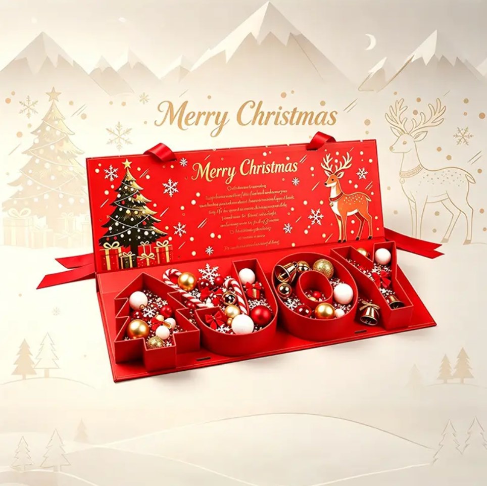 3D Pop Up Gift Box Halloween Christmas BOO JOY Treat Box Party Gift Packaging with Ribbon