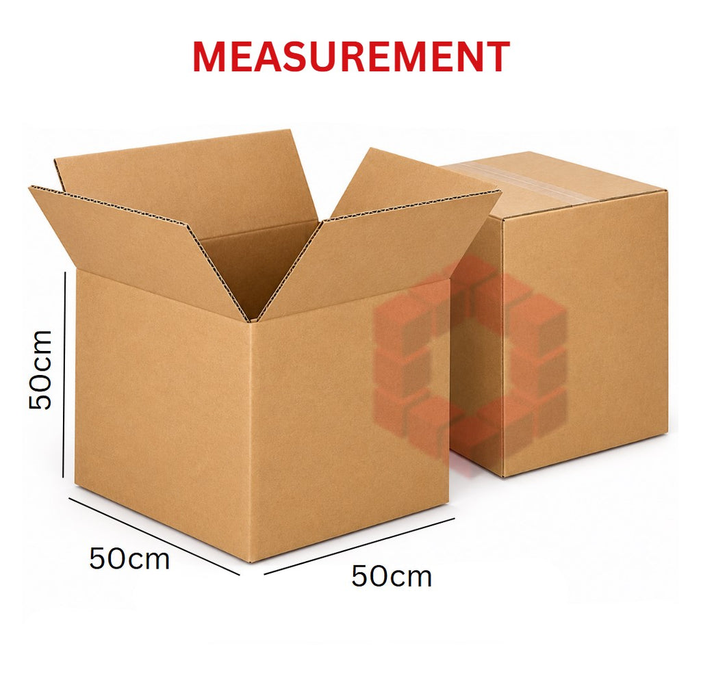 1pc Balikbayan Box 50x50x50cm Kraft Corrugated Cardboard Shipping Box
