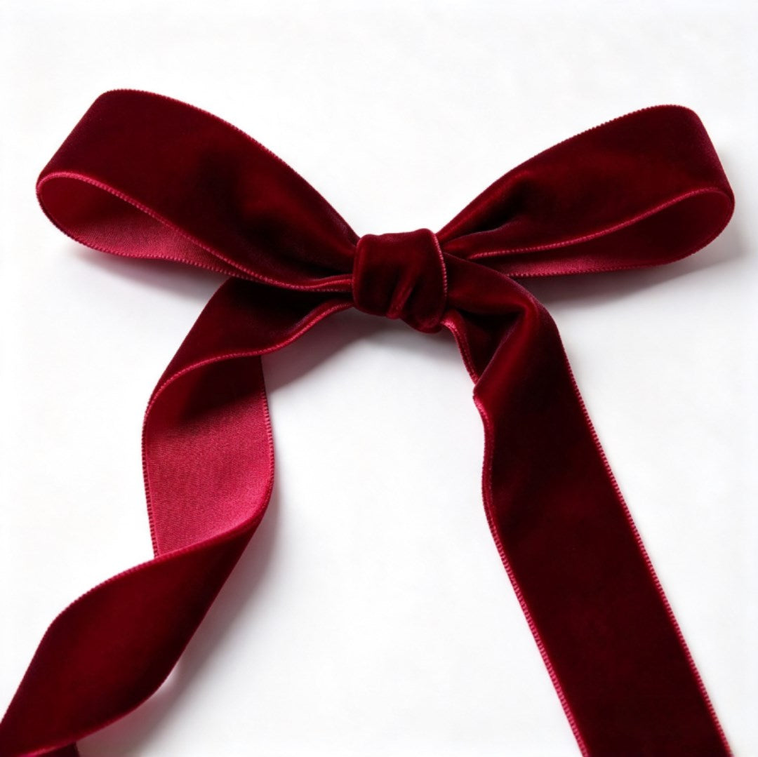 5 Meters Wine Red Velvet Ribbon Soft Fabric Ribbon for Gift Wrapping Flower Bouquet Wedding DIY Craf