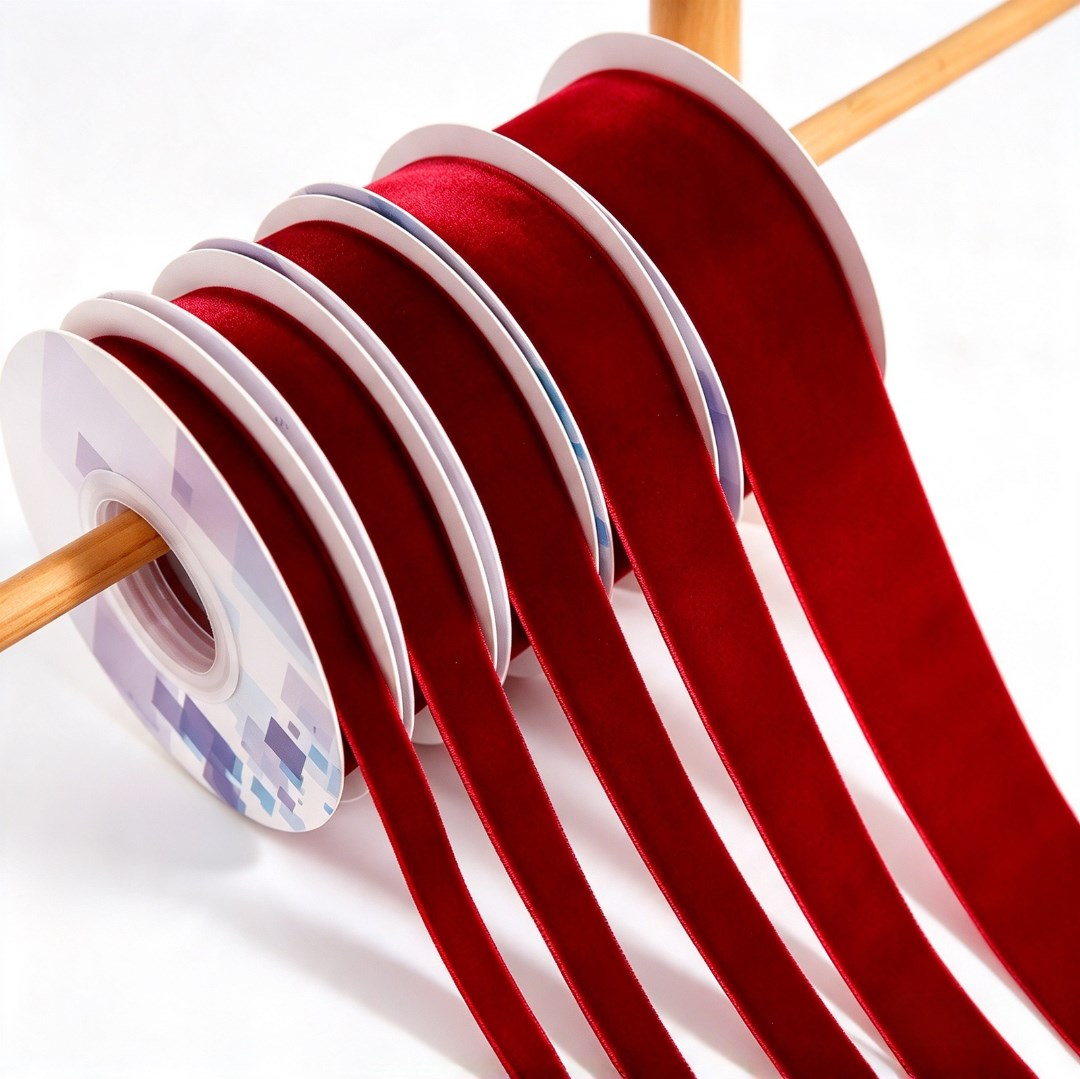 5 Meters Wine Red Velvet Ribbon Soft Fabric Ribbon for Gift Wrapping Flower Bouquet Wedding DIY Craf